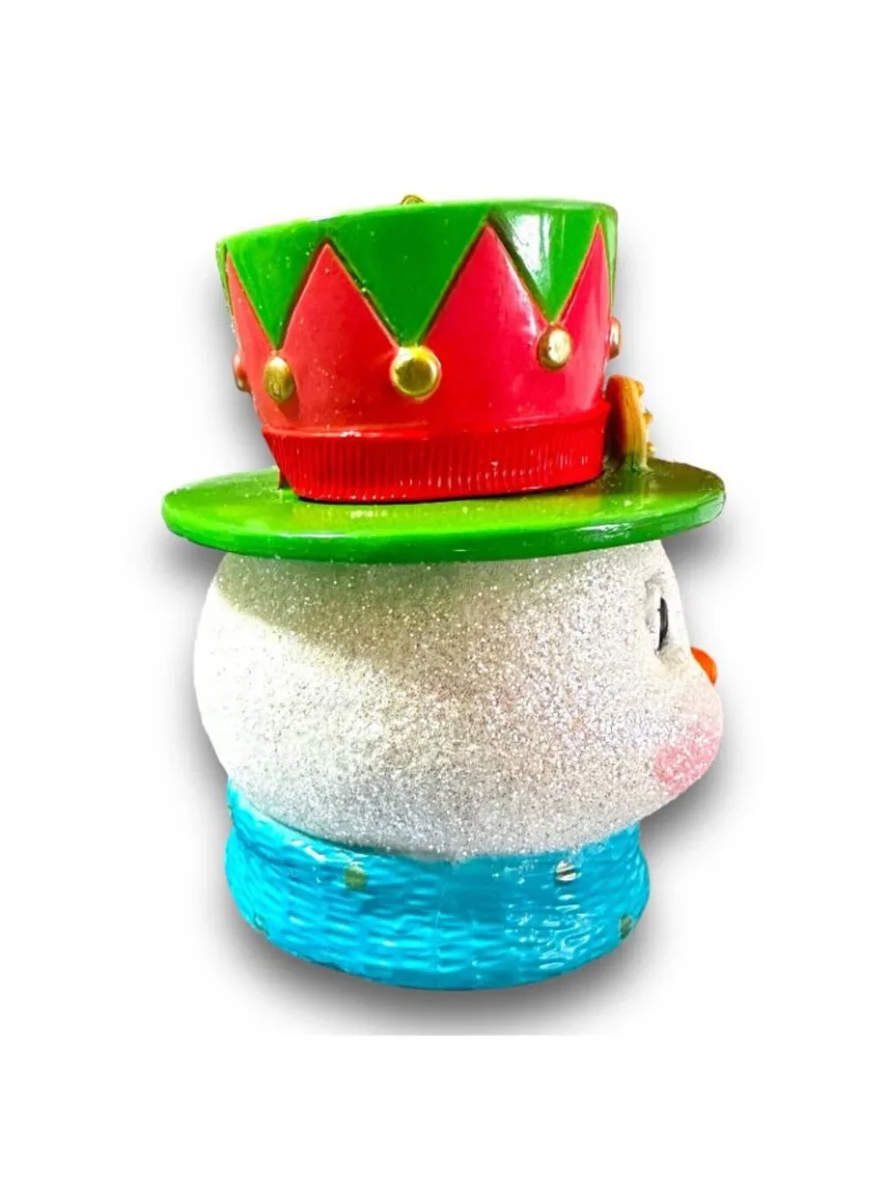 Hallmark Keepsake Cookie Jar Surprise Snowman Ornament With Santa & Snowman Figu